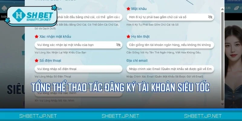 Tổng thể thao tác đăng ký tài khoản siêu tốc